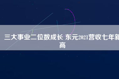 三大事業(yè)二位數(shù)成長(zhǎng) 東元2021營收七年新高