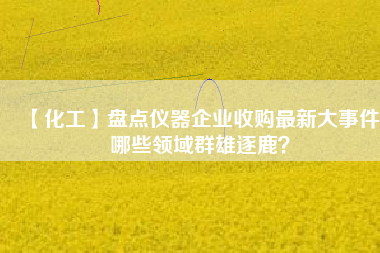 【化工】盤點儀器企業(yè)收購最新大事件 哪些領(lǐng)域群雄逐鹿？