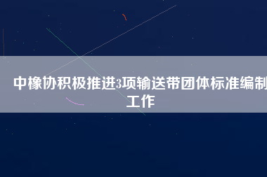 中橡協(xié)積極推進3項輸送帶團體標準編制工作