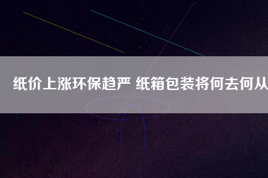 紙價上漲環(huán)保趨嚴(yán) 紙箱包裝將何去何從