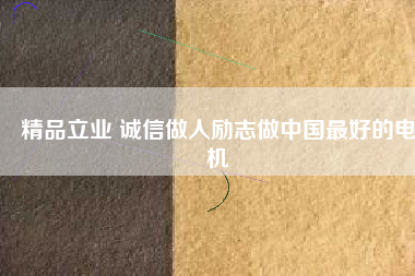 精品立業(yè) 誠信做人勵志做中國最好的電機
          