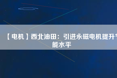 【電機(jī)】西北油田：引進(jìn)永磁電機(jī)提升節(jié)能水平
          