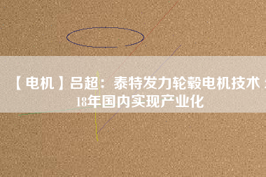 【電機】呂超：泰特發(fā)力輪轂電機技術 2018年國內(nèi)實現(xiàn)產(chǎn)業(yè)化
          