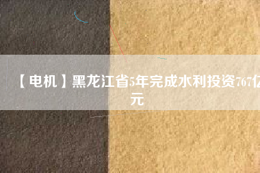 【電機(jī)】黑龍江省5年完成水利投資767億元
          