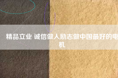 精品立業(yè) 誠信做人勵志做中國最好的電機
          