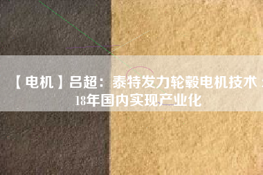 【電機】呂超：泰特發(fā)力輪轂電機技術 2018年國內(nèi)實現(xiàn)產(chǎn)業(yè)化
          