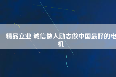 精品立業(yè) 誠信做人勵志做中國最好的電機
          