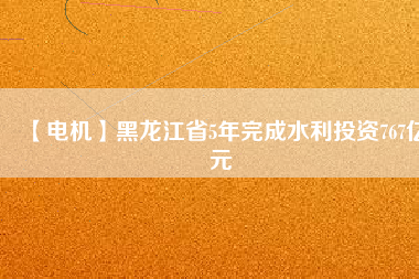 【電機(jī)】黑龍江省5年完成水利投資767億元
          