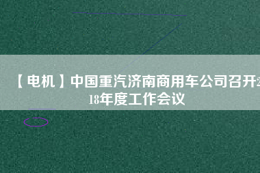 【電機】中國重汽濟南商用車公司召開2018年度工作會議
          