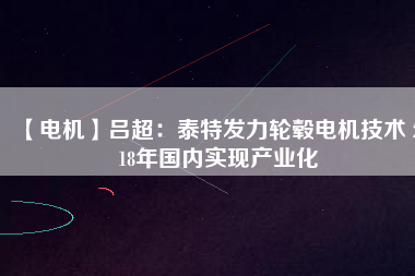 【電機】呂超：泰特發(fā)力輪轂電機技術 2018年國內(nèi)實現(xiàn)產(chǎn)業(yè)化
          