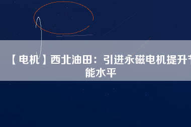 【電機(jī)】西北油田：引進(jìn)永磁電機(jī)提升節(jié)能水平
          