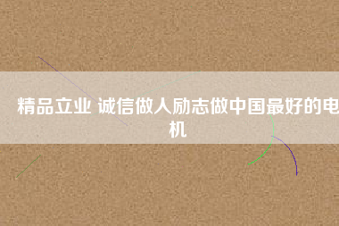 精品立業(yè) 誠信做人勵志做中國最好的電機
          