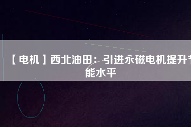 【電機(jī)】西北油田：引進(jìn)永磁電機(jī)提升節(jié)能水平
          