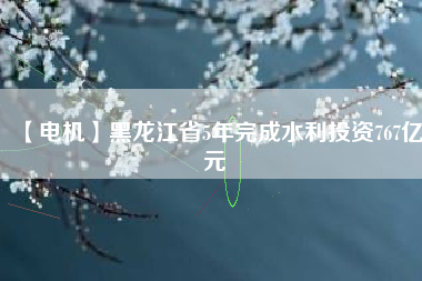 【電機(jī)】黑龍江省5年完成水利投資767億元